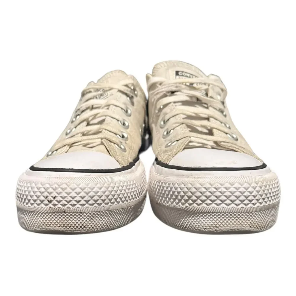 Converse Chuck Taylor Platform Women’s Size 7.5 Cream White Athletic Sneakers
